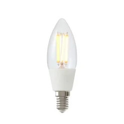 Calex Lichtbronnen< Smart Led-Kaarslamp - Transparant - 4,5W